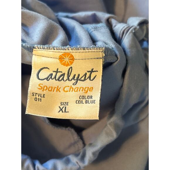 VGUC Catalyst Unisex Blue Scrub Pants Drawstring Size XL - Picture 4 of 5